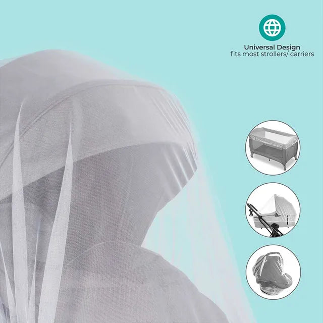 ناموسية شبكية بيضاء اللون لعربة الأطفال مون يونيفرسال