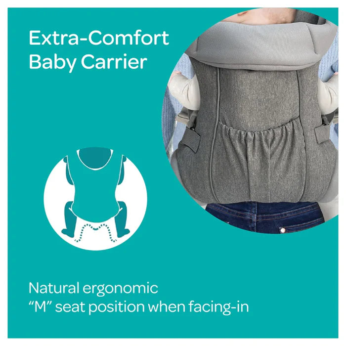 حاملة أطفال مون كاري جو 2 في 1، لون رمادي