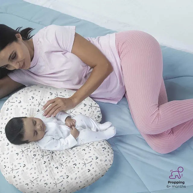 Moon Portable Nursing Support Pillow with Washable Cover Hippo