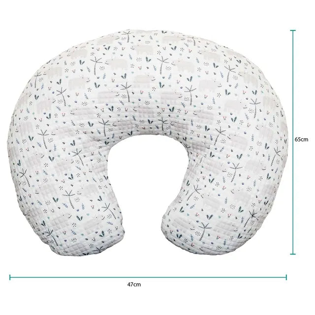 Moon Portable Nursing Support Pillow with Washable Cover Hippo
