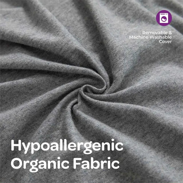 Moon Organic U Shaped Maternity Pillow Light Grey