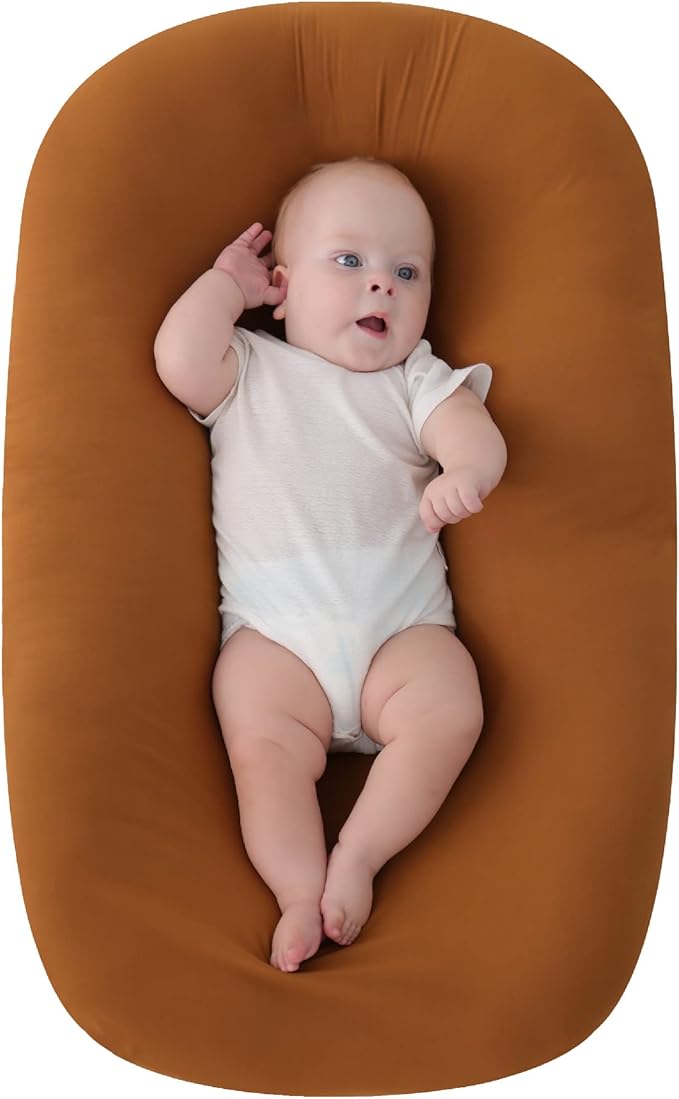 Moon Brand Lounger and Infant Floor Seat Brown