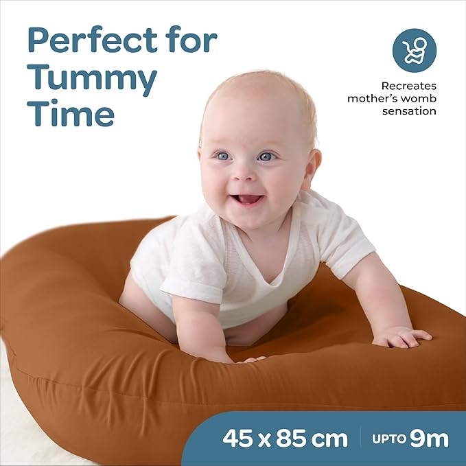 Moon Brand Lounger and Infant Floor Seat Brown