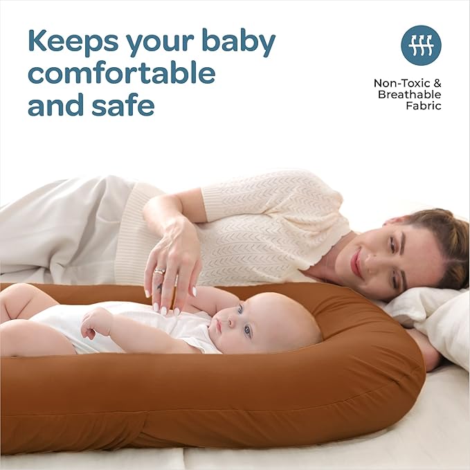 Moon Brand Lounger and Infant Floor Seat Brown