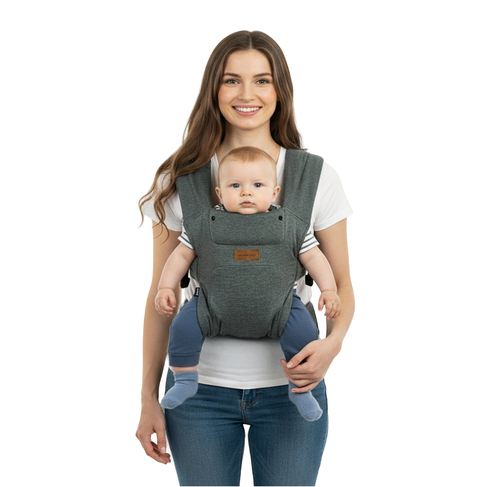 Neobreez ZAVII 2 in 1 Baby Carrier Lightweight Ergonomic Dark Grey