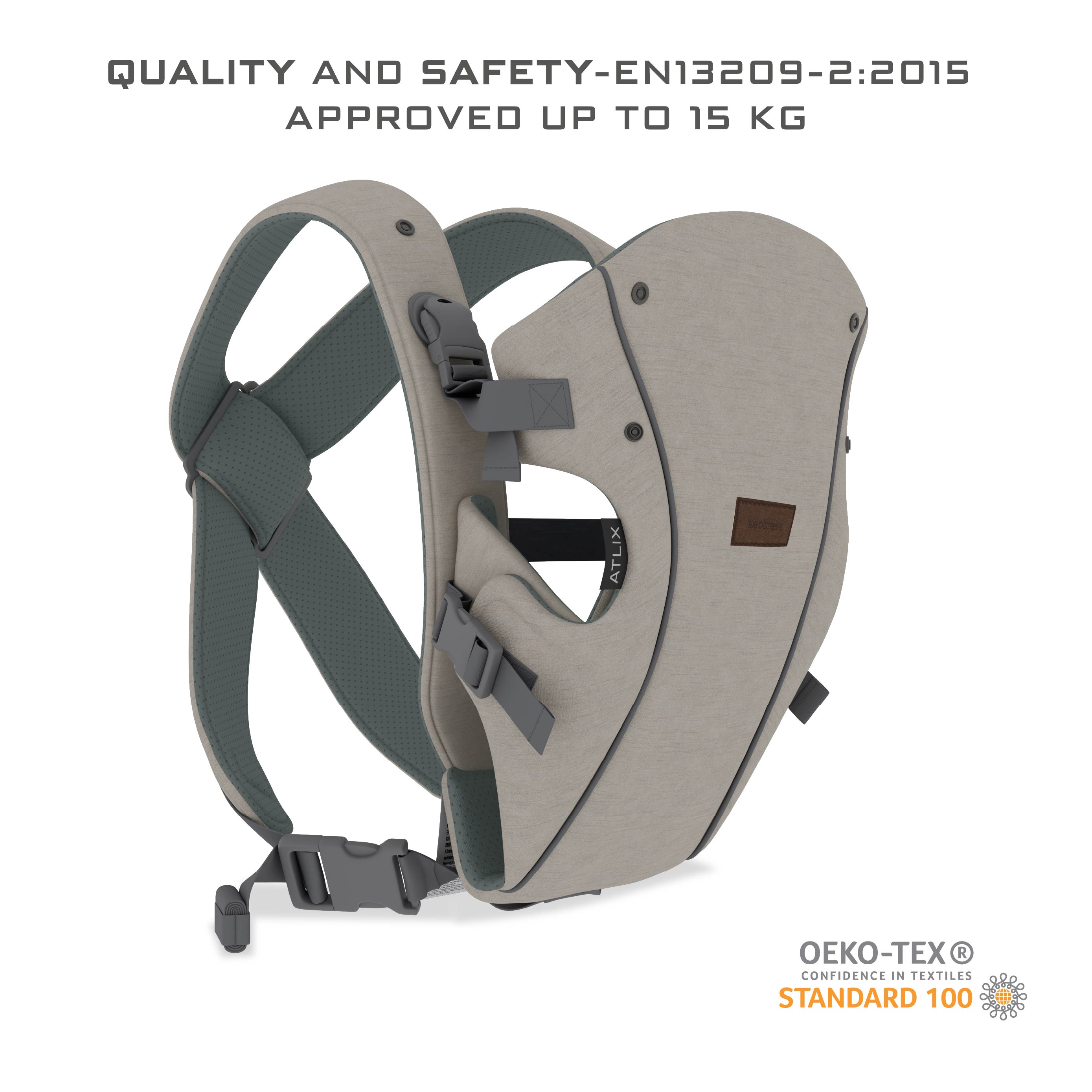 Neobreez Atlix 3 In 1 Convertible Baby Carrier Newborn to Toddler Beige