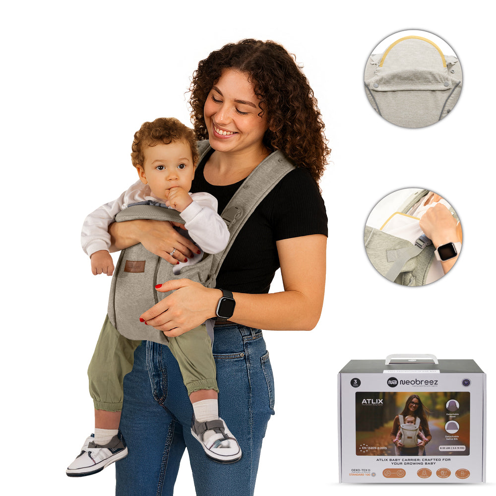Neobreez Atlix 3 In 1 Convertible Baby Carrier Newborn to Toddler Beige