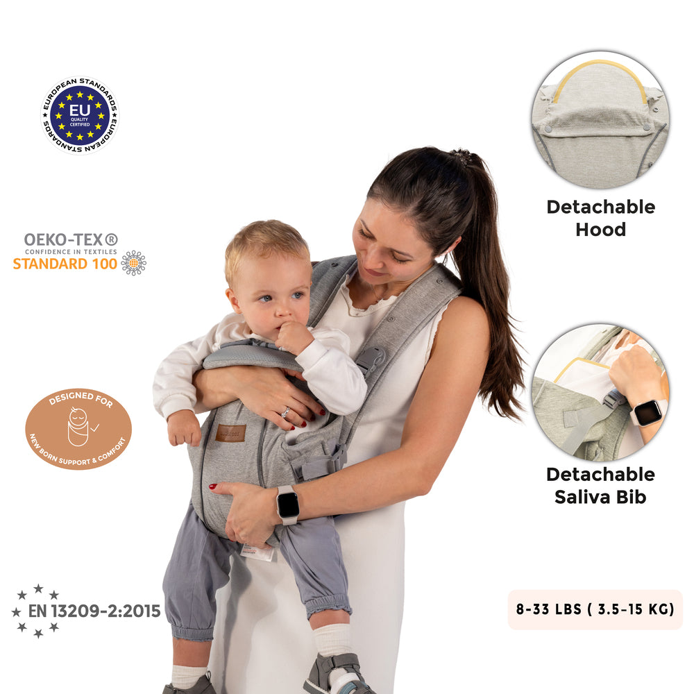 Neobreez Atlix 3 In 1 Convertible Baby Carrier Newborn to Toddler Beige