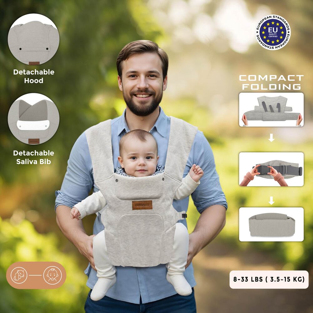 Neobreez ZAVII 2 in 1 Baby Carrier Lightweight Ergonomic Cream