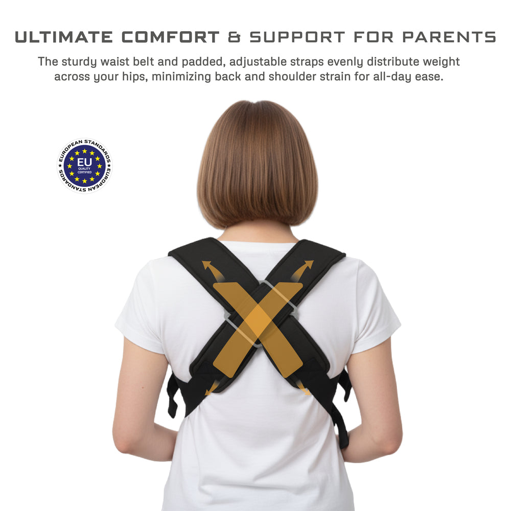 Neobreez Atlix 3 In 1 Convertible Baby Carrier Newborn to Toddler Black