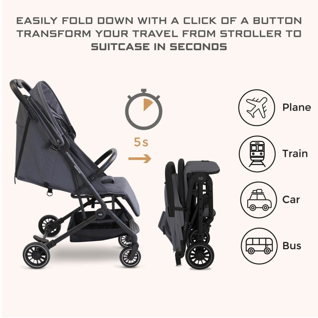 Neobreez Litex Ultra Lightweight Cabin Size Travel Stroller Grey