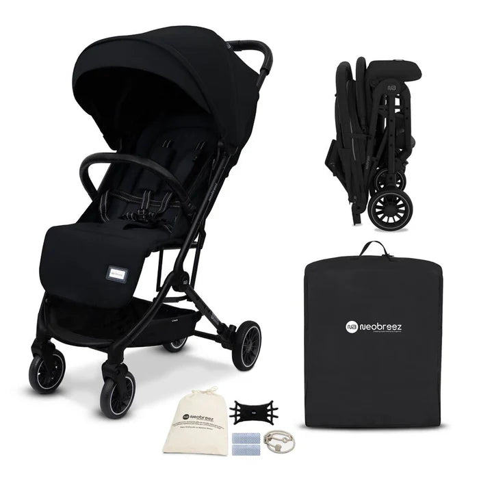 Neobreez Litex Ultra Lightweight Cabin Size Travel Stroller Black