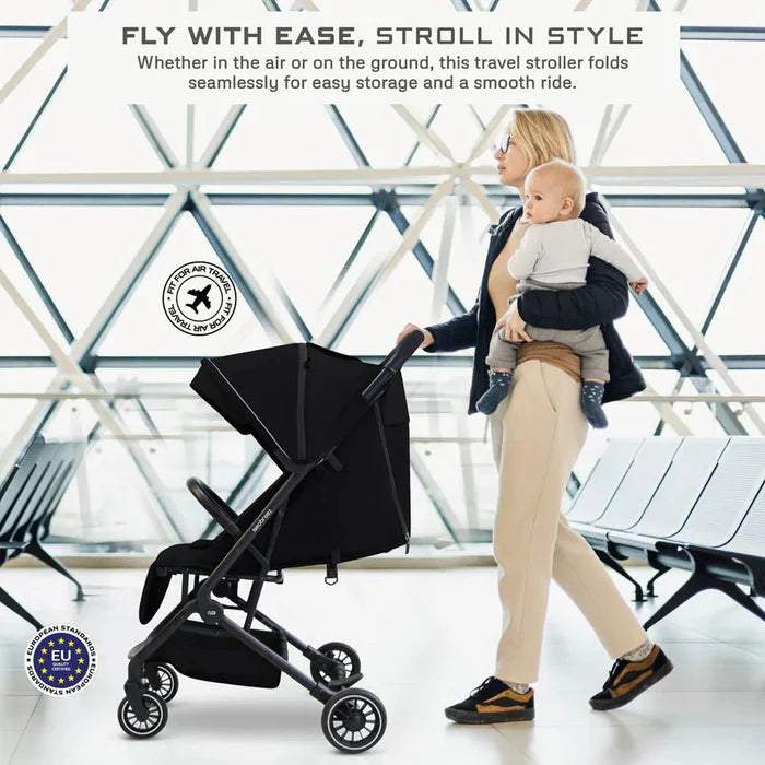 Neobreez Litex Ultra Lightweight Cabin Size Travel Stroller Black