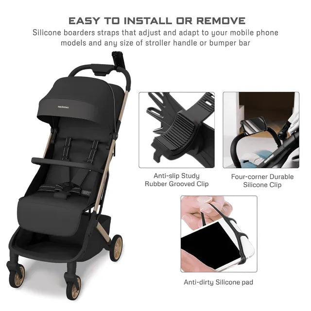 Neobreez 360 Degree Adjustable Stroller Phone Holder Universal Fit