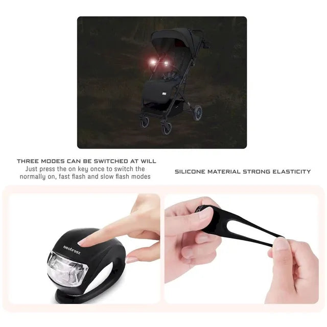 Neobreez Stroller LED Lights Battery Powered Tool Free Mount