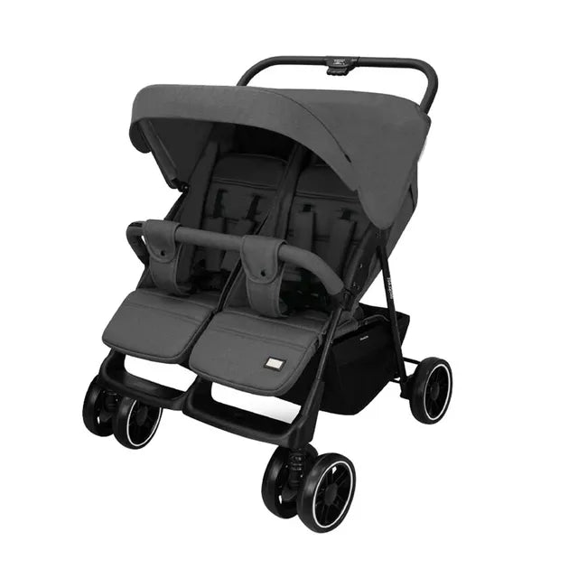 Neobreez Duadx Double Compact Twin Stroller Grey