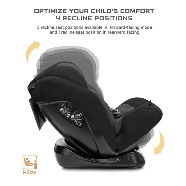 Neobreez i-Hepta i-Size All-In-1 Convertible Car Seat Black Gray