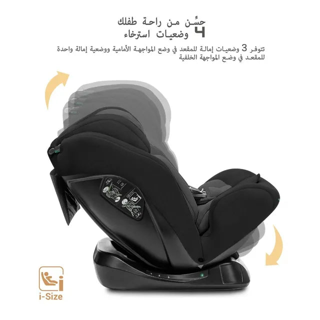 Neobreez i-Hepta i-Size All-In-1 Convertible Car Seat Black Gray
