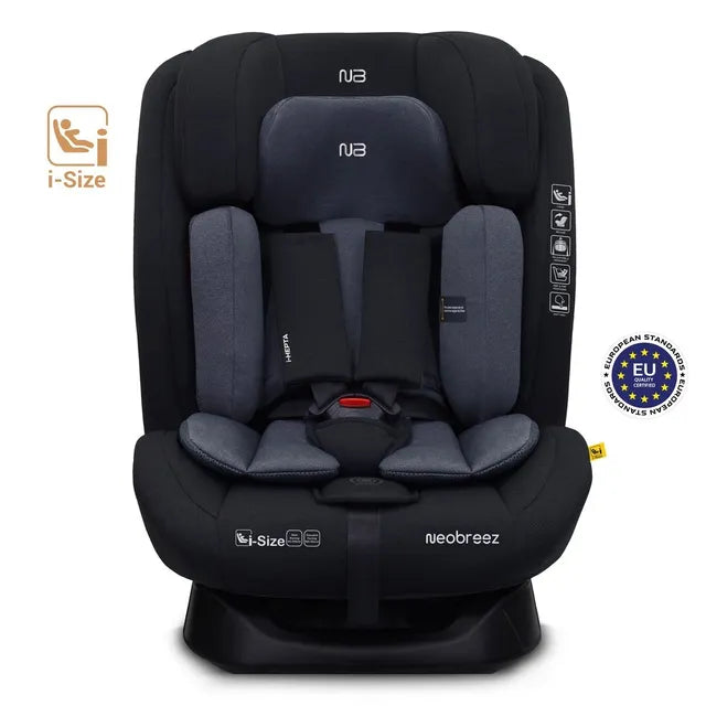 Neobreez i-Hepta i-Size All-In-1 Convertible Car Seat Black Gray