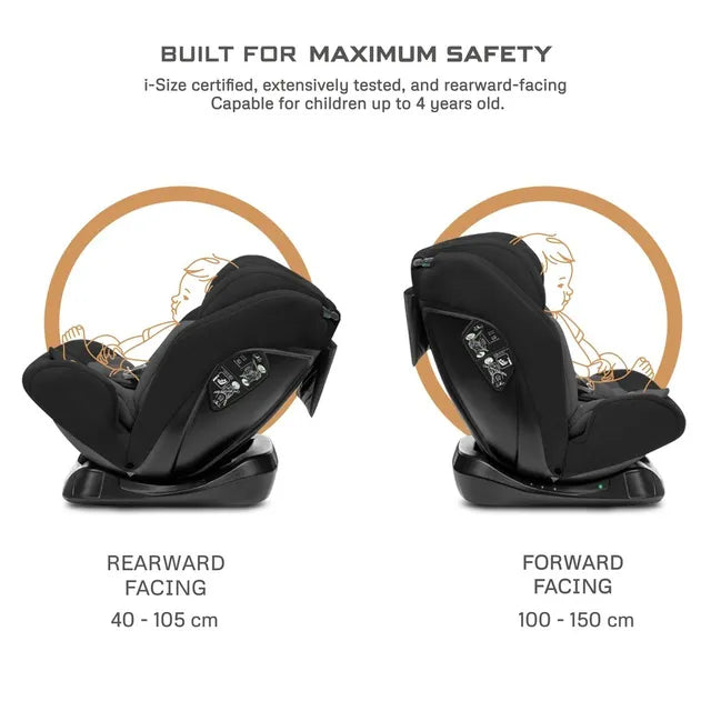 Neobreez i-Hepta i-Size All-In-1 Convertible Car Seat Black Gray