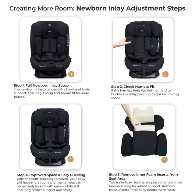 Neobreez i-Hepta i-Size All-In-1 Convertible Car Seat Black