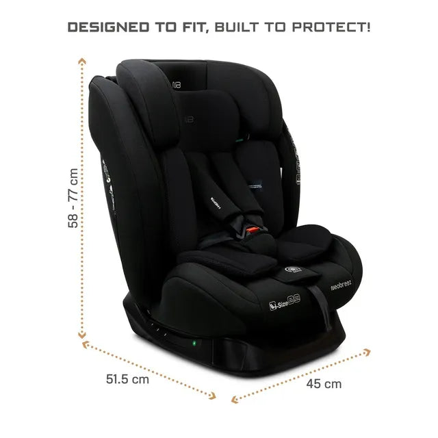 Neobreez i-Hepta i-Size All-In-1 Convertible Car Seat Black