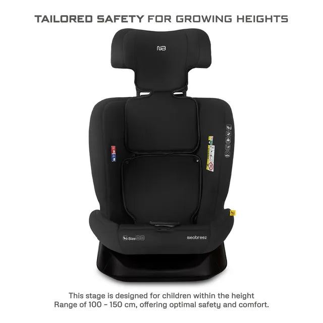 Neobreez i-Hepta i-Size All-In-1 Convertible Car Seat Black