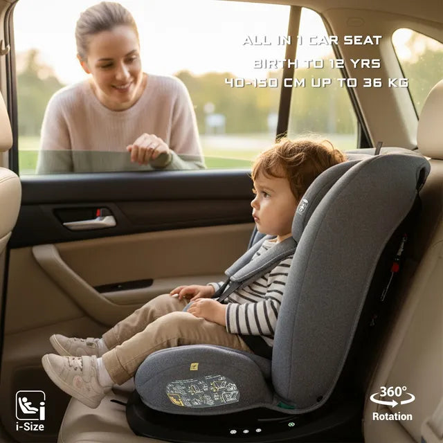 Neobreez - i-Vilo 360-Degree Isofix i-Size Car Seat Grey