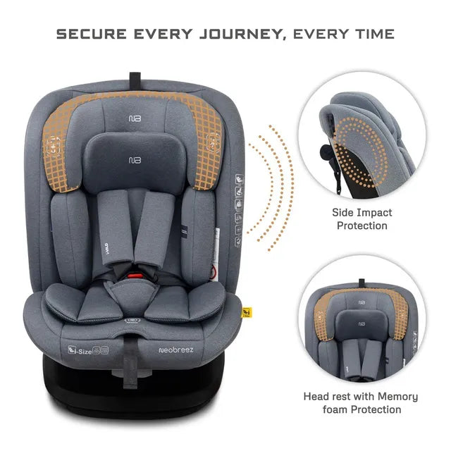 Neobreez - i-Vilo 360-Degree Isofix i-Size Car Seat Grey