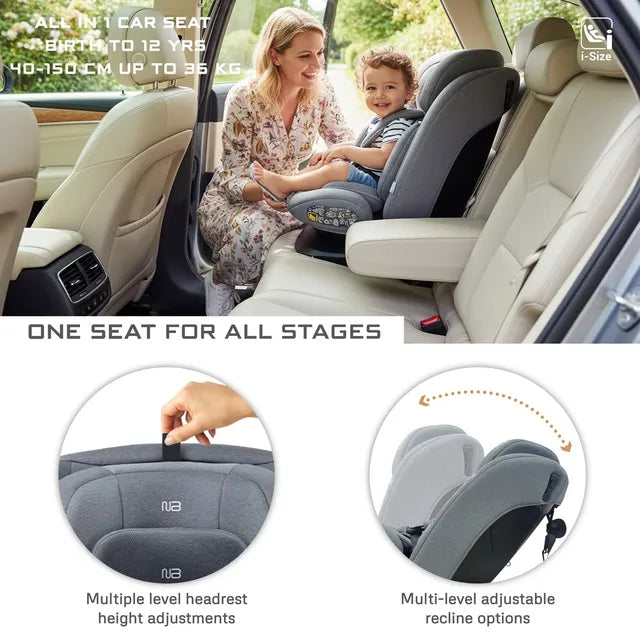 Neobreez - i-Vilo 360-Degree Isofix i-Size Car Seat Grey