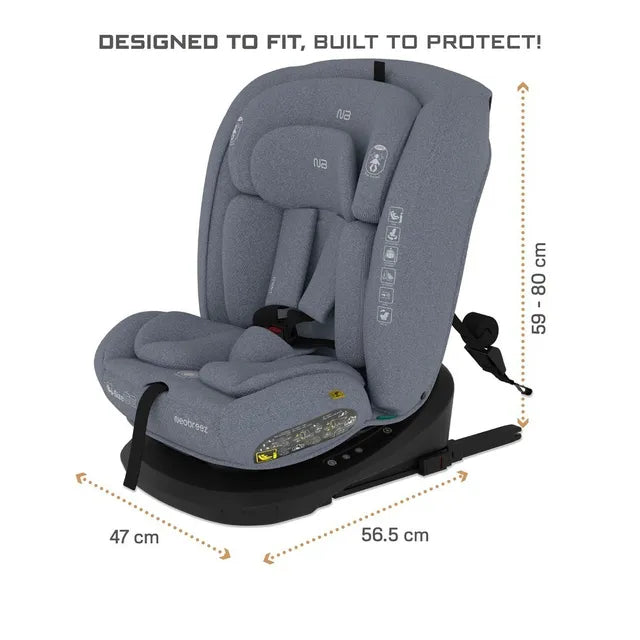 Neobreez - i-Vilo 360-Degree Isofix i-Size Car Seat Grey