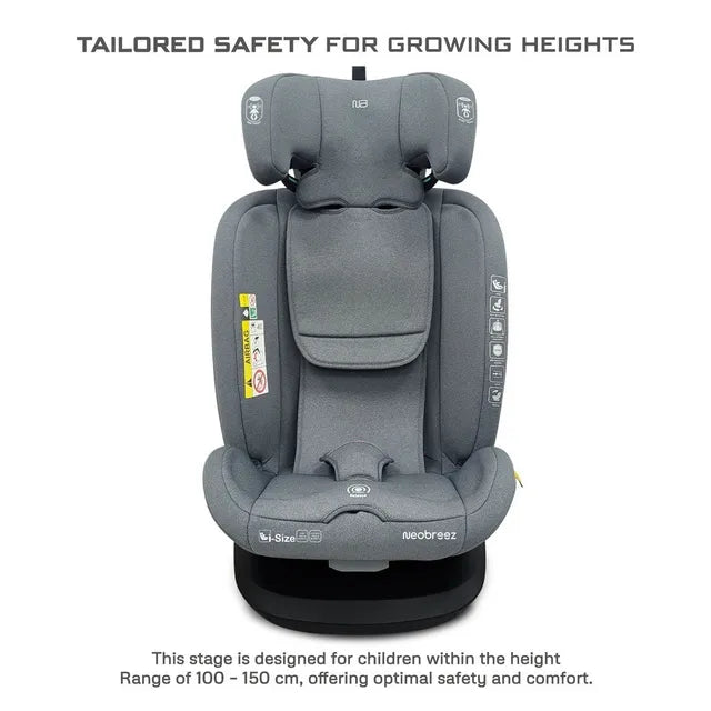 Neobreez - i-Vilo 360-Degree Isofix i-Size Car Seat Grey