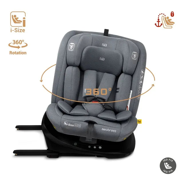 Neobreez - i-Vilo 360-Degree Isofix i-Size Car Seat Grey