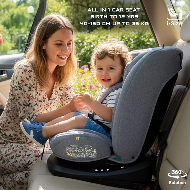 Neobreez - i-Vilo 360-Degree Isofix i-Size Car Seat Grey