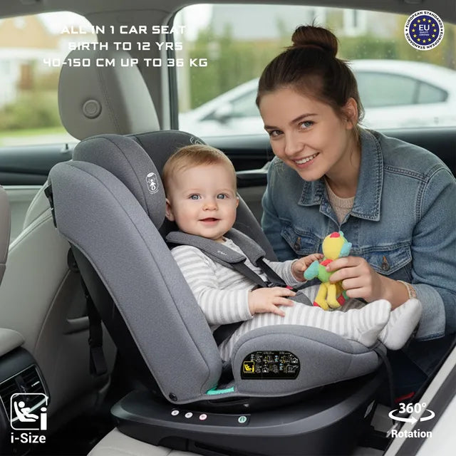 Neobreez - i-Vilo 360-Degree Isofix i-Size Car Seat Grey