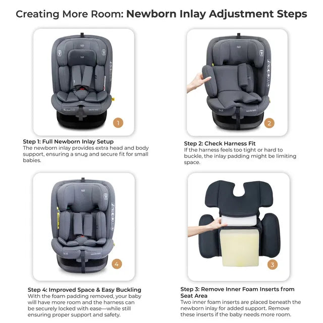 Neobreez - i-Vilo 360-Degree Isofix i-Size Car Seat Grey