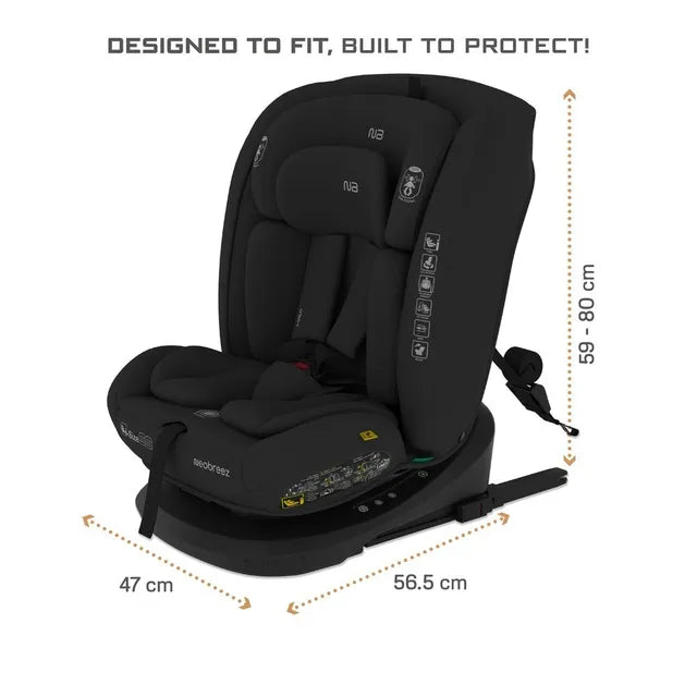 Neobreez - i-Vilo 360-Degree Isofix i-Size Car Seat Black