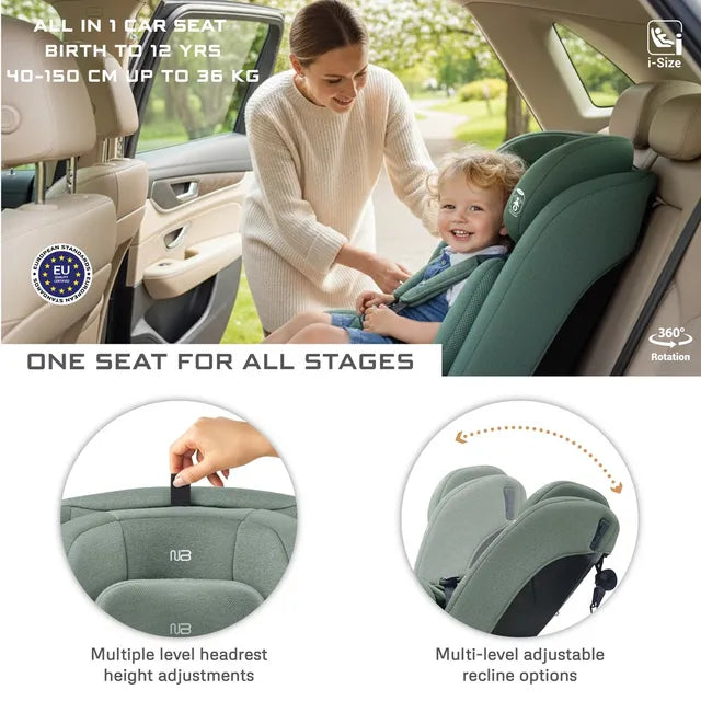 Neobreez - i-Vilo 360-Degree Isofix i-Size Car Seat Green
