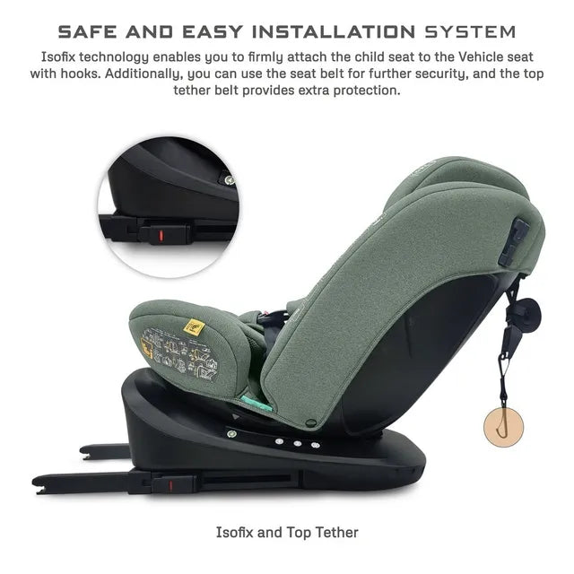 Neobreez - i-Vilo 360-Degree Isofix i-Size Car Seat Green