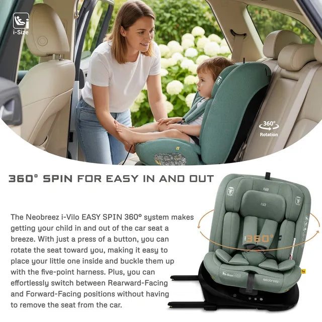 Neobreez - i-Vilo 360-Degree Isofix i-Size Car Seat Green