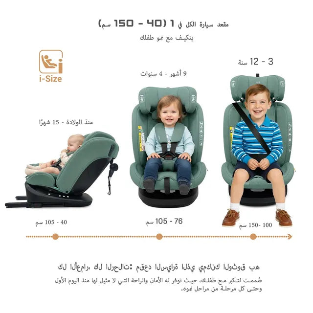 Neobreez - i-Vilo 360-Degree Isofix i-Size Car Seat Green