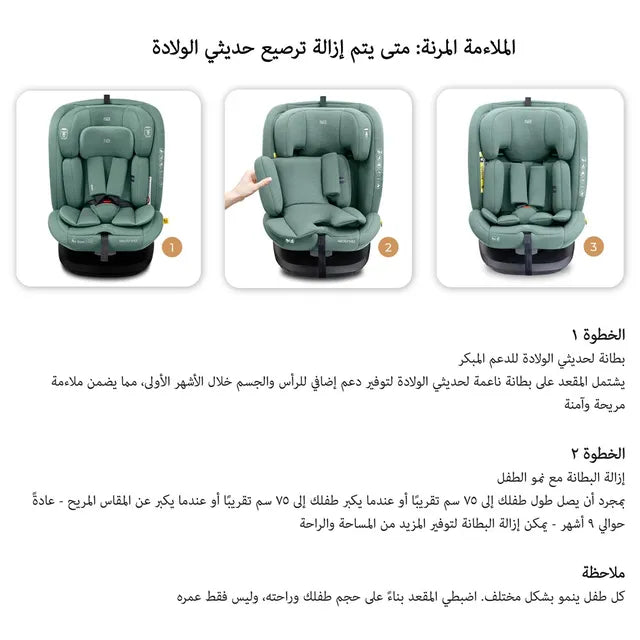 Neobreez - i-Vilo 360-Degree Isofix i-Size Car Seat Green