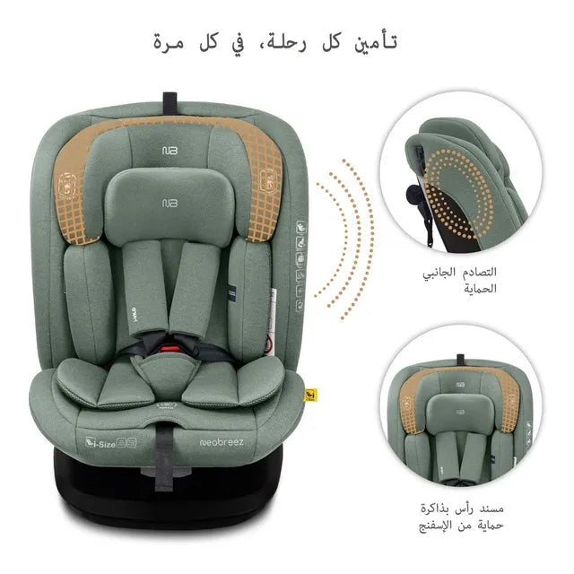 Neobreez - i-Vilo 360-Degree Isofix i-Size Car Seat Green