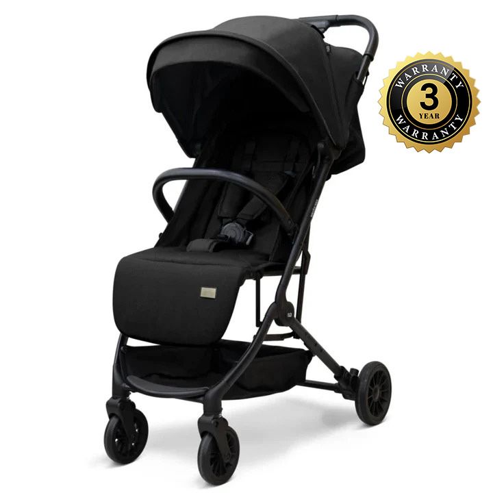 عربة أطفال Neobreez Litex خفيفة الوزن للغاية للسفر بحجم المقصورة باللون الأسود