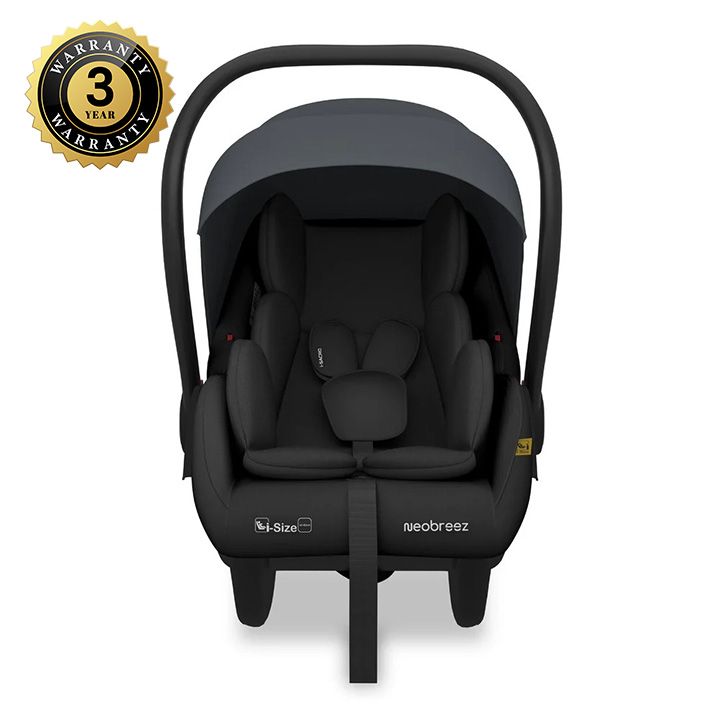 حامل مقعد سيارة للأطفال خفيف الوزن من نيو بريز آي ساكرو آي، رمادي/أسود