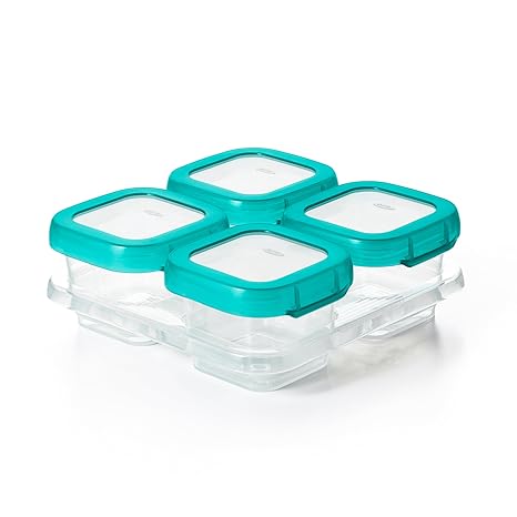Oxo Tot Baby Blocks Food Storage Containers (2 oz) Teal