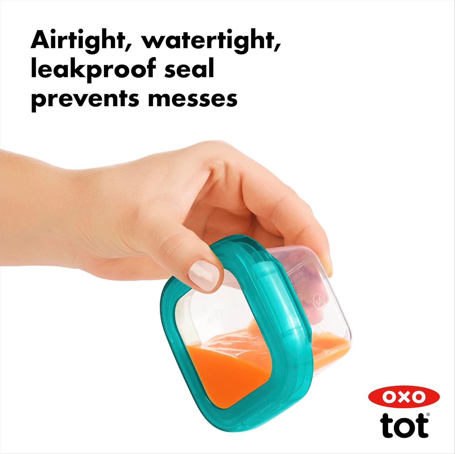 Oxo Tot Baby Blocks Food Storage Containers (2 oz) Teal