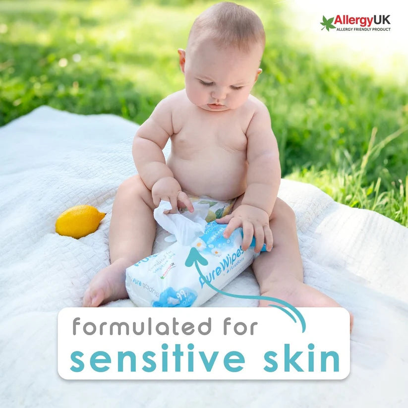 مناديل بيوربورن للأطفال معززة بالبابونج العضوي، 720 منديل