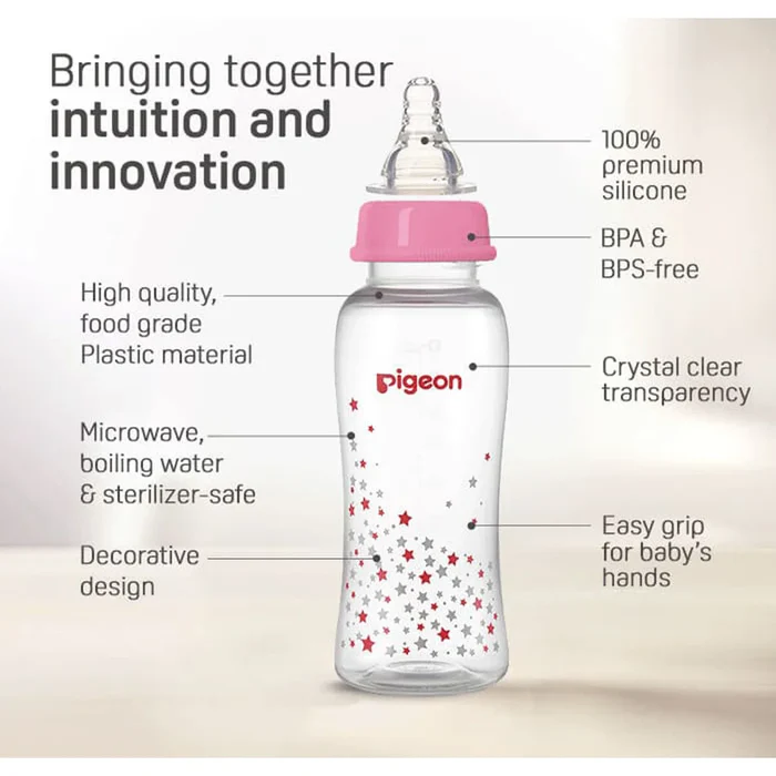 Pigeon Streamline Bottle 250 Ml Assorted Blue or Pink Star