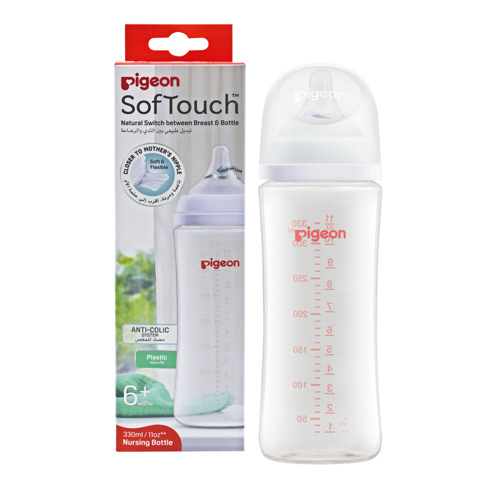 Pigeon Softouch Wide Neck Nursing Bottle Plastic 330 ml